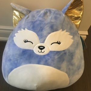 Squishmallow 16” blue fox Tamra NWT